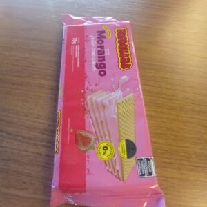 Biscoito Wafer morango papaguara