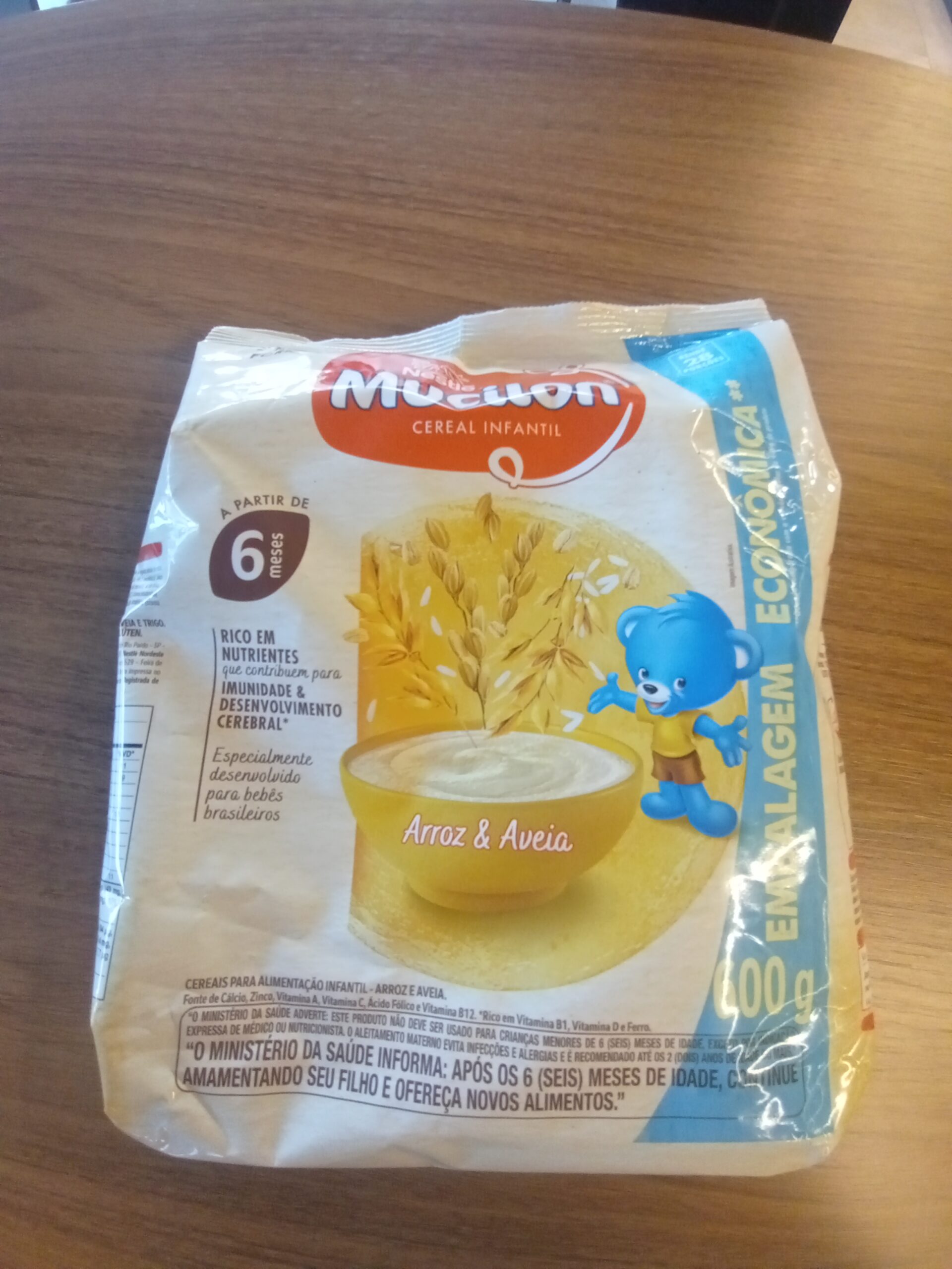 Mucilon arroz e areia 600 g