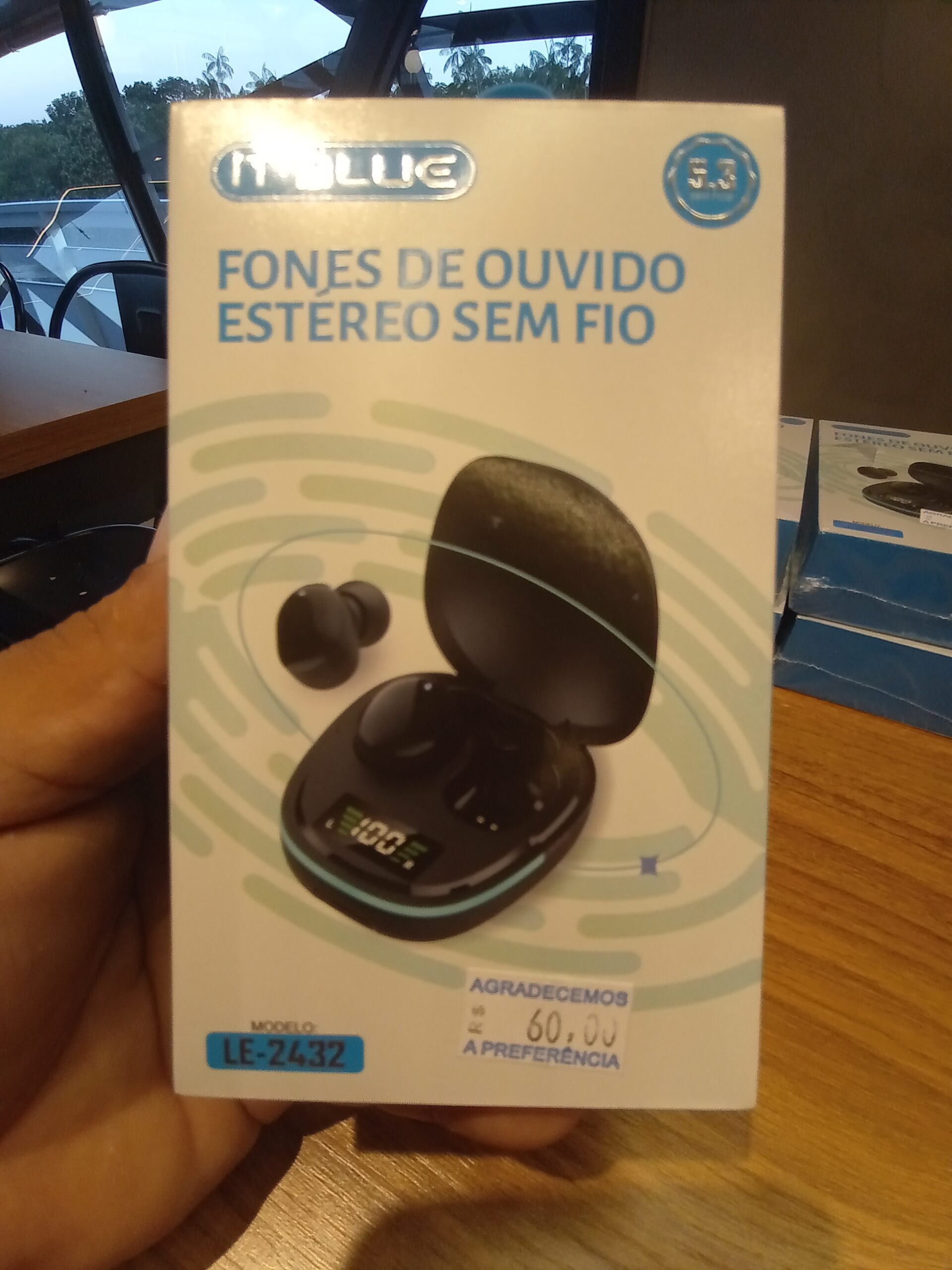 Fone de ouvido estéreo sem fio