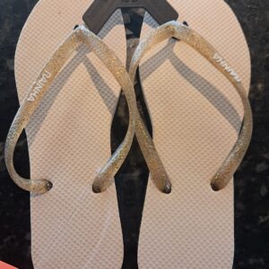 Sandália rainha fem square shiny glitter