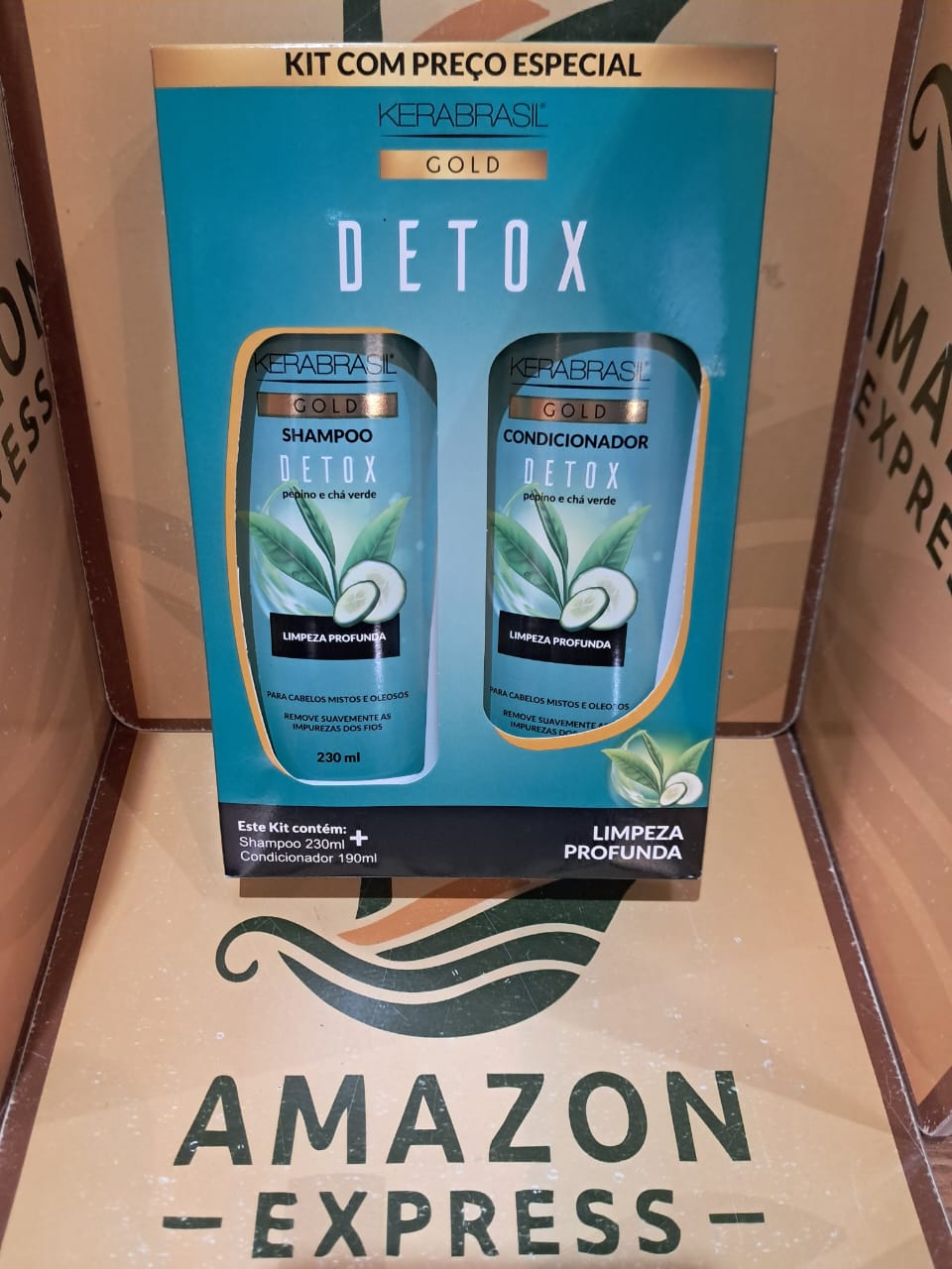 Kit Shampoo e Condicionador Detox Gold